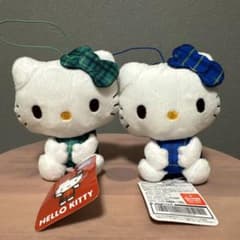 ハローキティ チェック×チェックおすわりマスコット サンリオ UFOキャッチャーのサムネイル