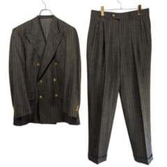 エルメネジルドゼニア Zegna ダブルスーツ セットアップ ストライプ L
