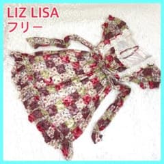 LIZ LISA リズリサ ワンピース パッチワーク 花柄 レッド リボン