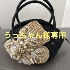 mahalmixage マハルミクサージュ　ビジューかごバッグ　リボン　ブラックのサムネイル