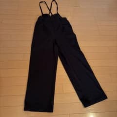 サロペット ワイドパンツ ブラックのサムネイル