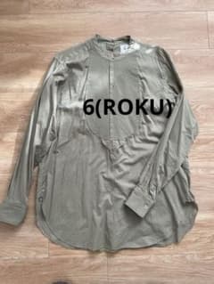 6(ROKU)　COTTON DOBBY DYE SHIRT メルカリ