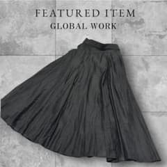 GLOBAL WORK フレアスカート ブラックのサムネイル