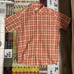 LACOSTE 半袖シャツ オレンジチェックのサムネイル