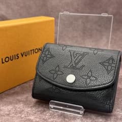 【美品】ルイヴィトン マヒナ ポルトフォイユ イリスXS 三つ折り財布 ブラックのサムネイル