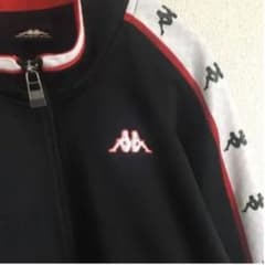 Kappa サイドライン トラックトップ ジャージ上 カッパ 黒白赤のサムネイル