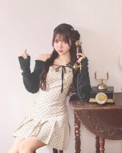 ミシェルマカロン フリルアンサンブルドットワンピース - メルカリ