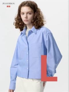 UNIQLO JW ANDERSON オックスフォードシャツ ブルー Lのサムネイル