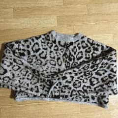 ZARA 레오파드 크롭드 니트 스웨터