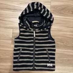 お値下げ！HELLY HANSEN 90㎝ ストライプ フリースベストのサムネイル
