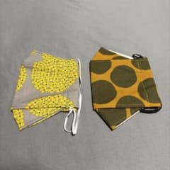 ハンドメイド 立体マスク 2枚セット 北欧風のサムネイル