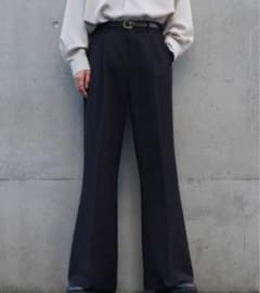 cussil TRストレッチルーズシルエット ハイウエストフレアパンツのサムネイル