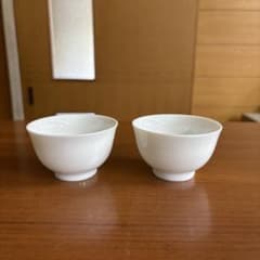 10客セット　白磁 煎茶碗 / 湯呑み 小ぶり 白 シンプル 来客用のサムネイル