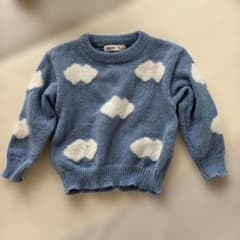 SHEIN 雲柄 ニット セーター 2-3Yのサムネイル