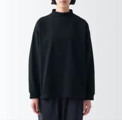 MUJI Labo 天竺編みハイネック長袖Tシャツ 黒 XL ムジラボのサムネイル