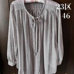 23区 大きいサイズ 46ふんわりリボンブラウスのサムネイル