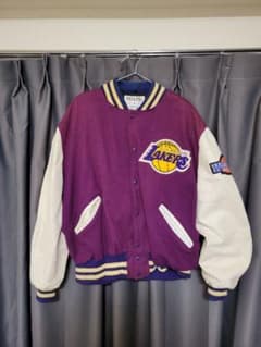 USA製 DeLONG ヴィンテージ スタジャン レイカーズカラー 48 楽天市場】NBA レイカーズ スタジャン デロング ボンバー バーシティー ウェア