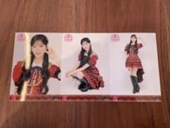 AKB48 20周年 武道館 赤チェック衣装 生写真 3種 コンプ 八木愛月