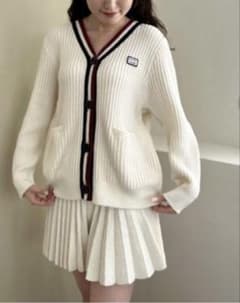 SNIDEL  リブ編みカーディガンとキュロットスカート、ソックスセット SNIDEL HOME リブ編みカーディガンとキュロットスカート