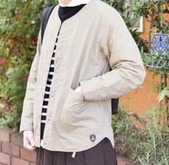 ORCIVAL オーシバル ノーカラー キルティングジャケット ベージュ M  