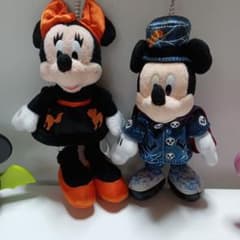 ディズニー ハロウィン ミッキー ミニー ぬいぐるみバッジ