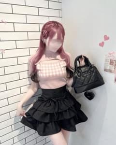 新品未使用 ミシェルマカロン ティアードフリルスカート XS ブラック