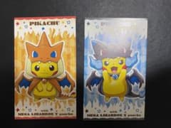 ポンチョを着たピカチュウ 名刺カード メガリザードンXY ポケモン