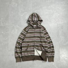 00s OLD UNIQLO ダブルジップパーカー ボーダー Y2K アーカイブ - メルカリ