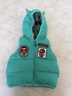 HYSTERIC MINI デビルキンTATOOリバーシブル 中綿ベスト尻尾付きのサムネイル