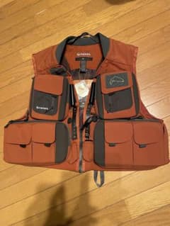 SIMMS フィッシングベスト S オレンジ　新品　サイズS SIMMS フィッシングベスト S オレンジ 新品 サイズS - メルカリ