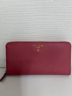 PRADA 長財布 サフィアーノ ピンク ラウンドファスナー - メルカリ