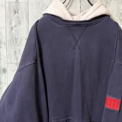 KITH キス スリーブ刺繍ロゴ パーカー L ネイビー 後付フード - メルカリ