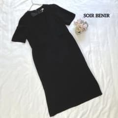 SOIR BENIR ブラックワンピース 半袖 11 礼服 フォーマル