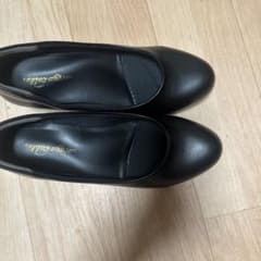 レディース パンプス ブラック ローヒールのサムネイル