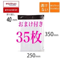 おまけ付き】即日発送 宅配ビニール袋 A4サイズ25×35×4・お試し35枚①