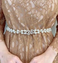 結婚式 ドレス パールベルトのサムネイル