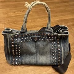 PRADA デニムスタッズショルダーバッグのサムネイル