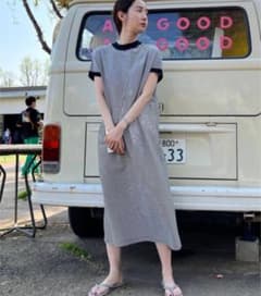 新品　coen  ワンピース　ボーダー　夏のサムネイル