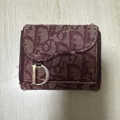 Dior ディオール トロッター サドル ワインレッド 三つ折り財布 Y2K