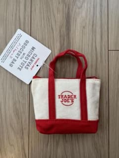 Trader Joe's キャンバス マイクロトートバッグ レッドのサムネイル