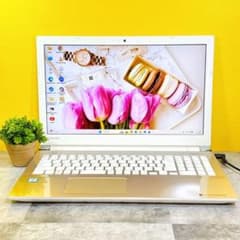 i7✨おしゃれゴールド❣SSDで快適 フルHD 薄型 カメラ付Windows11