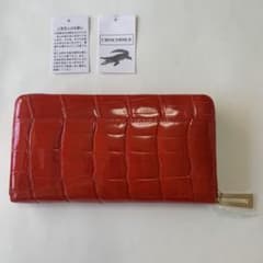 お値下げしました☆リアルクロコの長財布（赤) - メルカリ