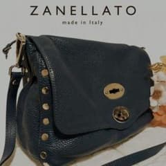 美品✨️ ZANELLATO ショルダーバッグ ポスティーナ S ネイビー - メルカリ