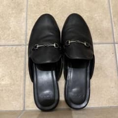 黒革　スリッパのサムネイル