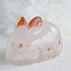 雪うさぎさんの盛り塩オルゴナイト - メルカリ