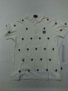 □パーリーゲイツ ミッキー刺繍ポロシャツ メンズ サイズ5 ホワイト系