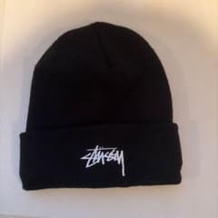 STUSSY ステューシー ニット帽 ビーニー ブラックのサムネイル