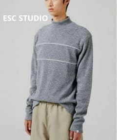 ESC STUDIO モックネックトップス　グレー ユニセックス