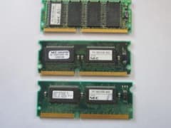NEC PC-9821NR-B03, B02 メモリー 3枚セット 現状品のサムネイル
