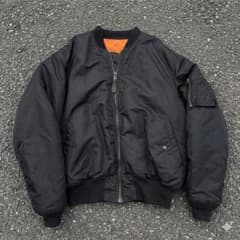 【ALPHA】MA-1 フライトジャケット ブラック M（極美品）のサムネイル